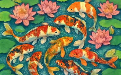 Vibrant Koi Fish Artwork: Capturing the Beauty and Serenity of Aquatic Artistry