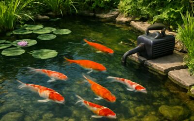 Boost your koi pond pump and filter for crystal-clear water and vibrant koi.